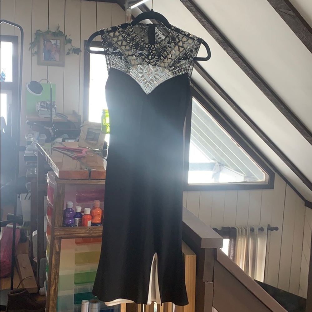 Gorgeous hand beaded top formal dress